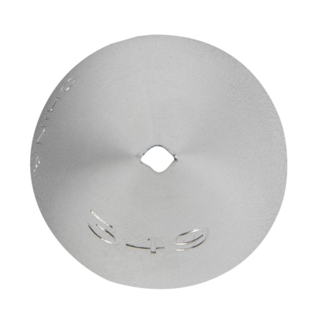 Pastry Tek Stainless Steel #349/352S Leaf Piping Tip - 3/4" x 3/4" x 1 1/4" - 1 count box