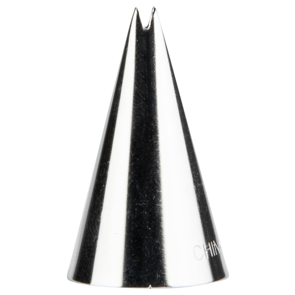 Pastry Tek Stainless Steel #349/352S Leaf Piping Tip - 3/4" x 3/4" x 1 1/4" - 1 count box