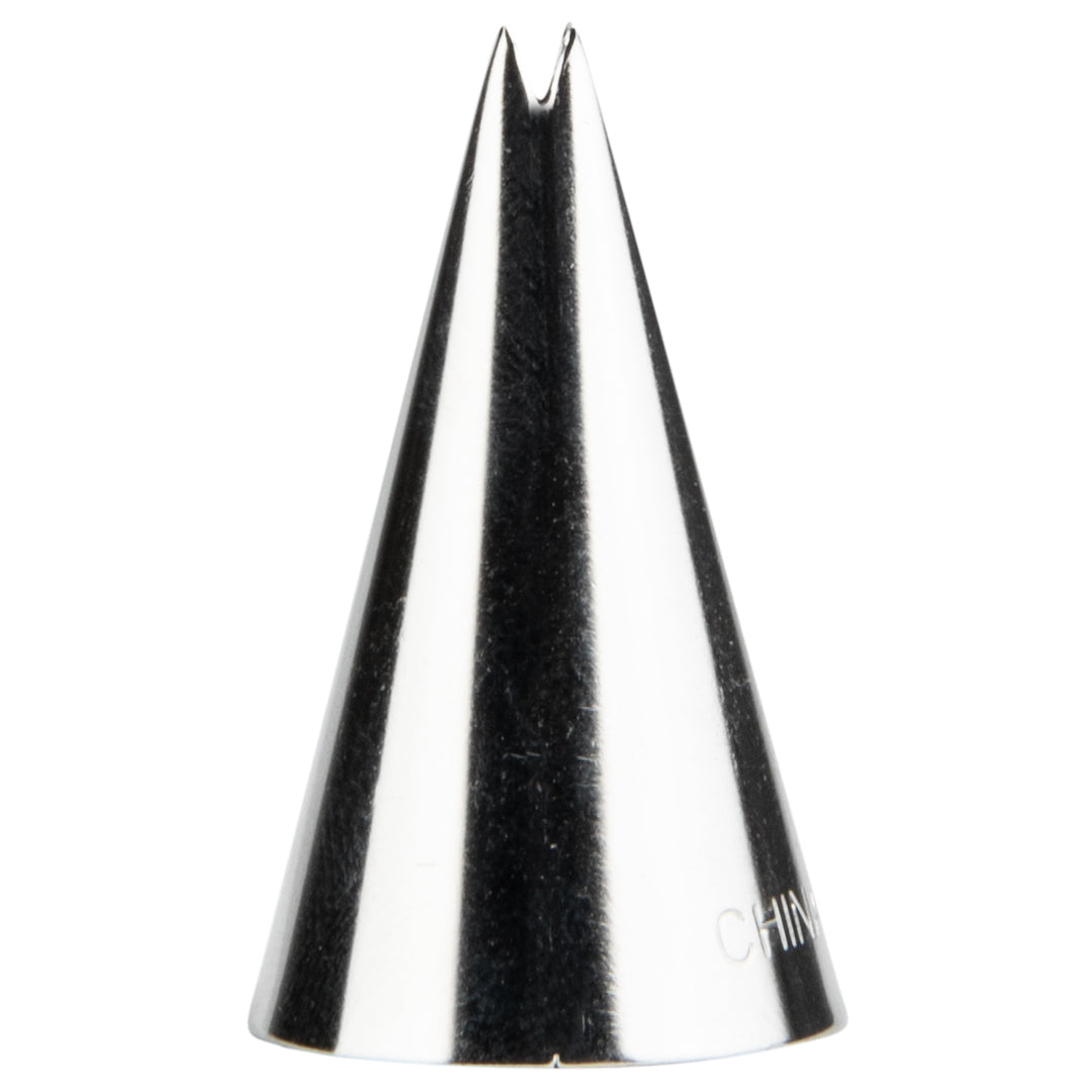 Pastry Tek Stainless Steel #349/352S Leaf Piping Tip - 3/4" x 3/4" x 1 1/4" - 1 count box