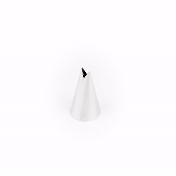 Pastry Tek Stainless Steel #352 Leaf Piping Tip - 3/4" x 3/4" x 1 1/4" - 1 count box