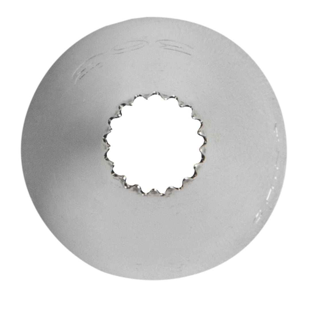 Pastry Tek Stainless Steel #363 Open Star Piping Tip - 3/4" x 3/4" x 1 1/4" - 1 count box