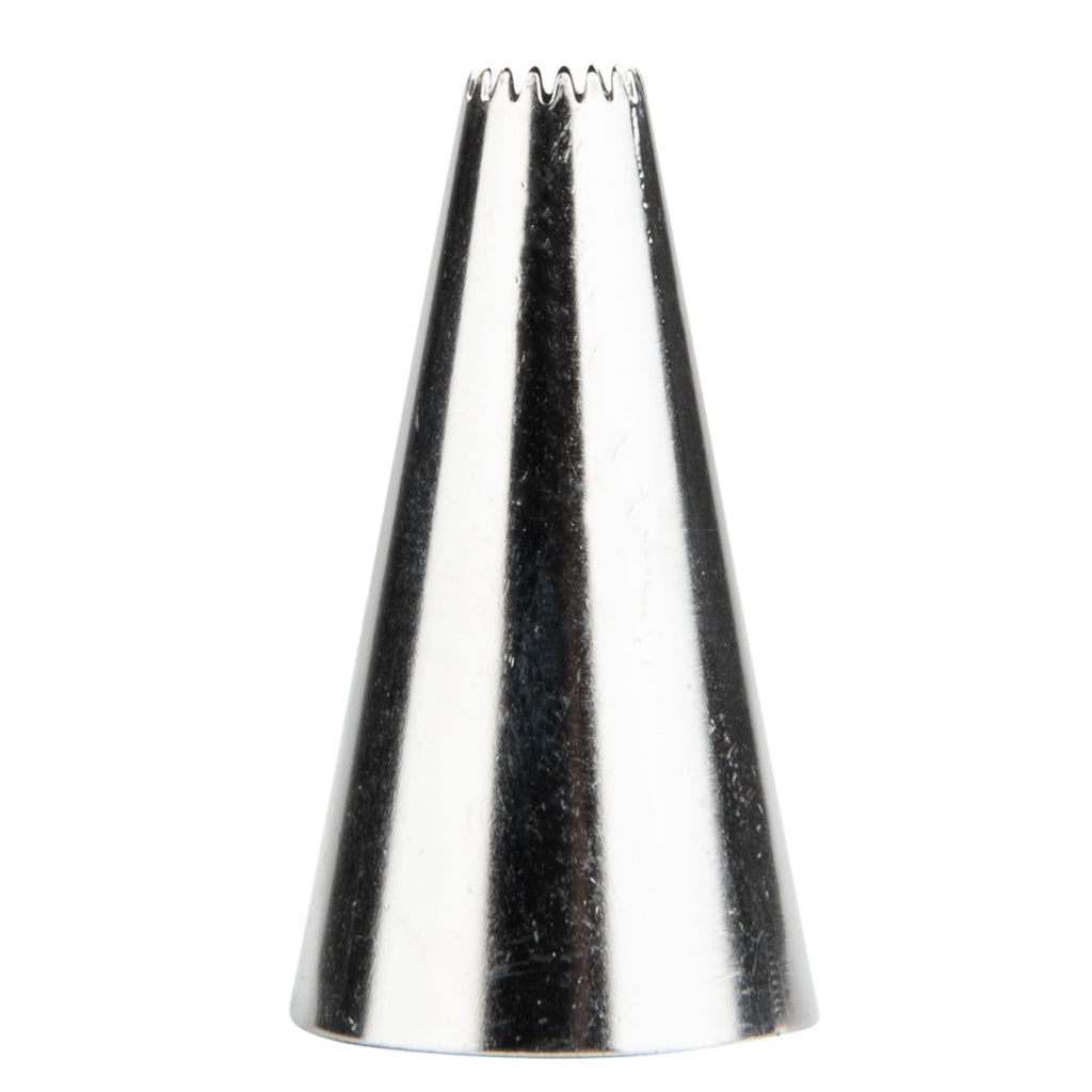 Pastry Tek Stainless Steel #363 Open Star Piping Tip - 3/4" x 3/4" x 1 1/4" - 1 count box
