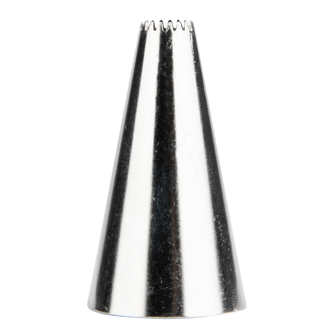 Pastry Tek Stainless Steel #363 Open Star Piping Tip - 3/4" x 3/4" x 1 1/4" - 1 count box