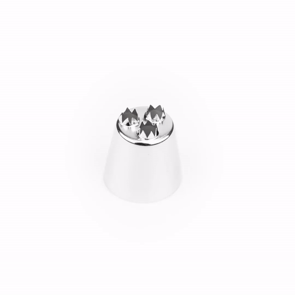 Pastry Tek Stainless Steel #2010 Triple Star Piping Tip - 1" x 1" x 1" - 1 count box