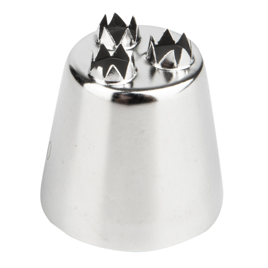 Pastry Tek Stainless Steel #2010 Triple Star Piping Tip - 1" x 1" x 1" - 1 count box