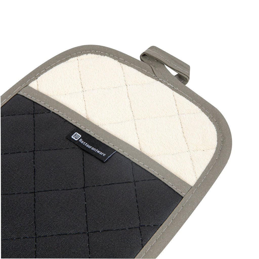RW Threads Comfort Cotton Black Pot Holder - Flame Retardant Coating - 10" x 7" - 1 count box