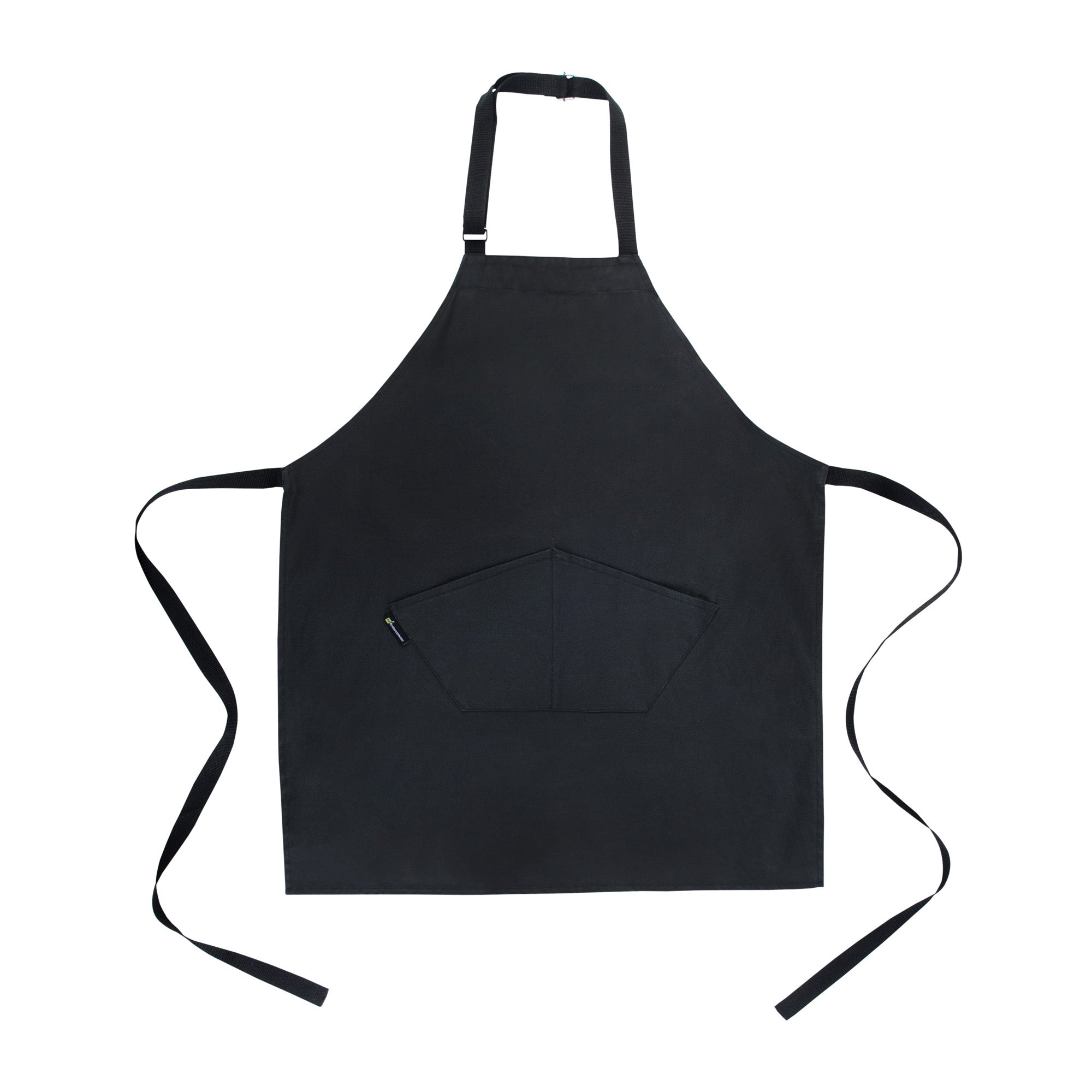 RW Threads Black Cotton Cooking Apron - Flame Retardant - 32" x 26" - 1 count box