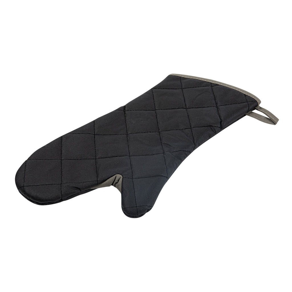 RW Threads Black Cotton Oven Mitt - Flame Retardant, with Thumb Guard - 17" x 8" x 1/2" - 1 count box