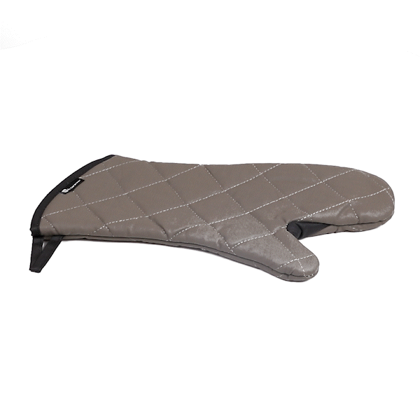 RW Threads Gray Cotton Oven Mitt - Flame Retardant, with Thumb Guard - 17" x 8" x 1/2" - 1 count box