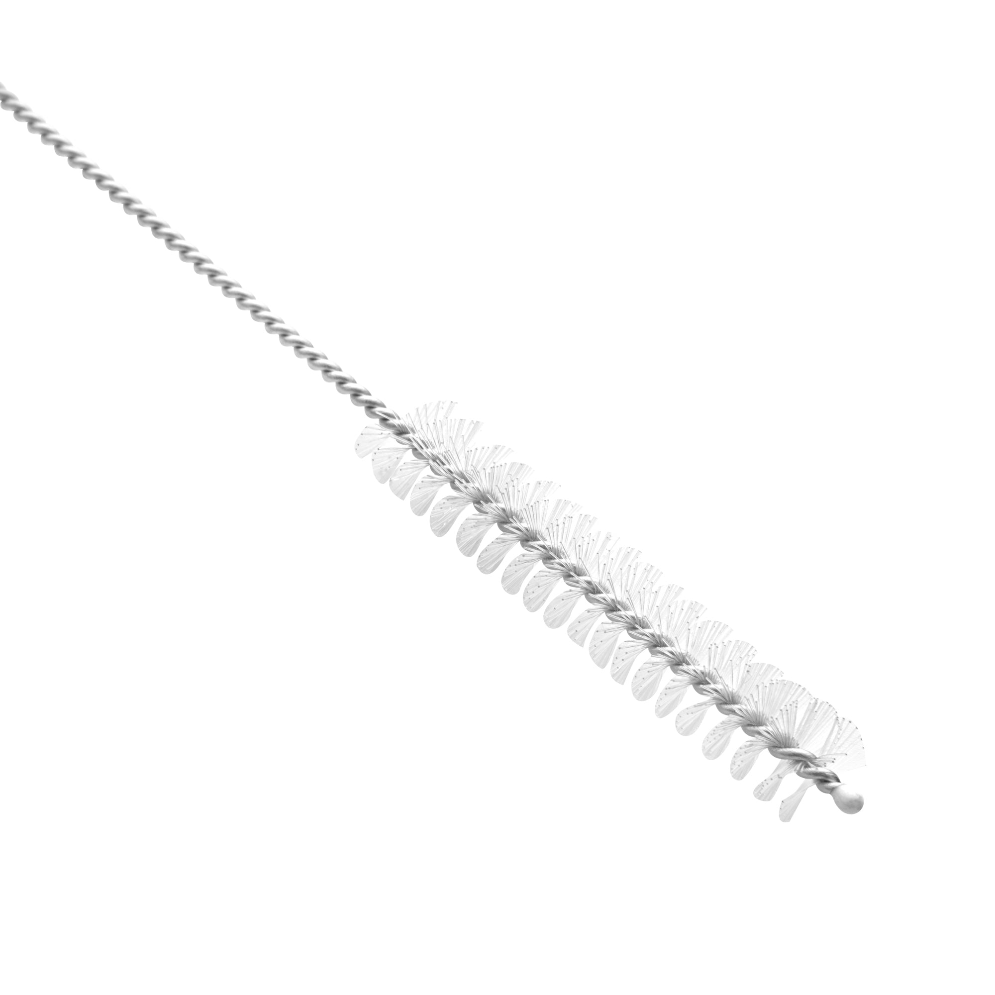 Bar Lux Silver Stainless Steel Straw Cleaning Brush - Reusable - 9 1/2" x 1" x 1" - 2 count box