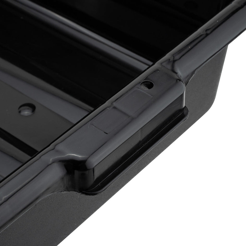 RW Clean Black Plastic Bus Tub - Easy Grip - 21 1/4" x 15 3/4" x 4 3/4" - 12 count box