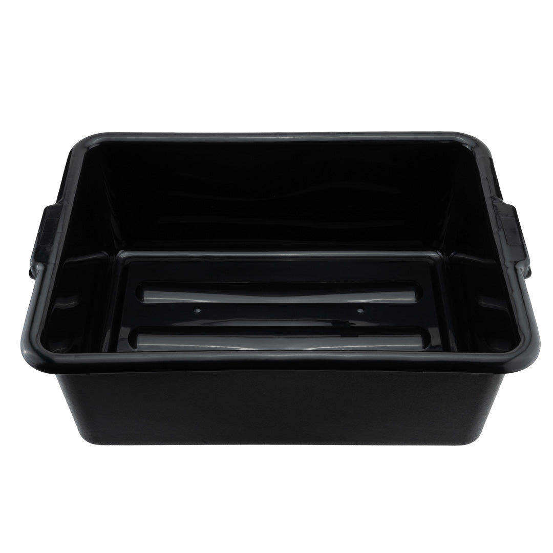 RW Clean Black Plastic Bus Tub - Deep, Easy Grip - 22" x 15 3/4" x 7" - 1 count box