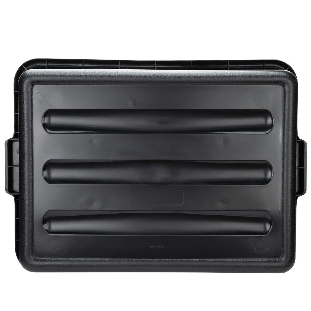 RW Clean Black Plastic Bus Tub - Deep, Easy Grip - 22" x 15 3/4" x 7" - 1 count box