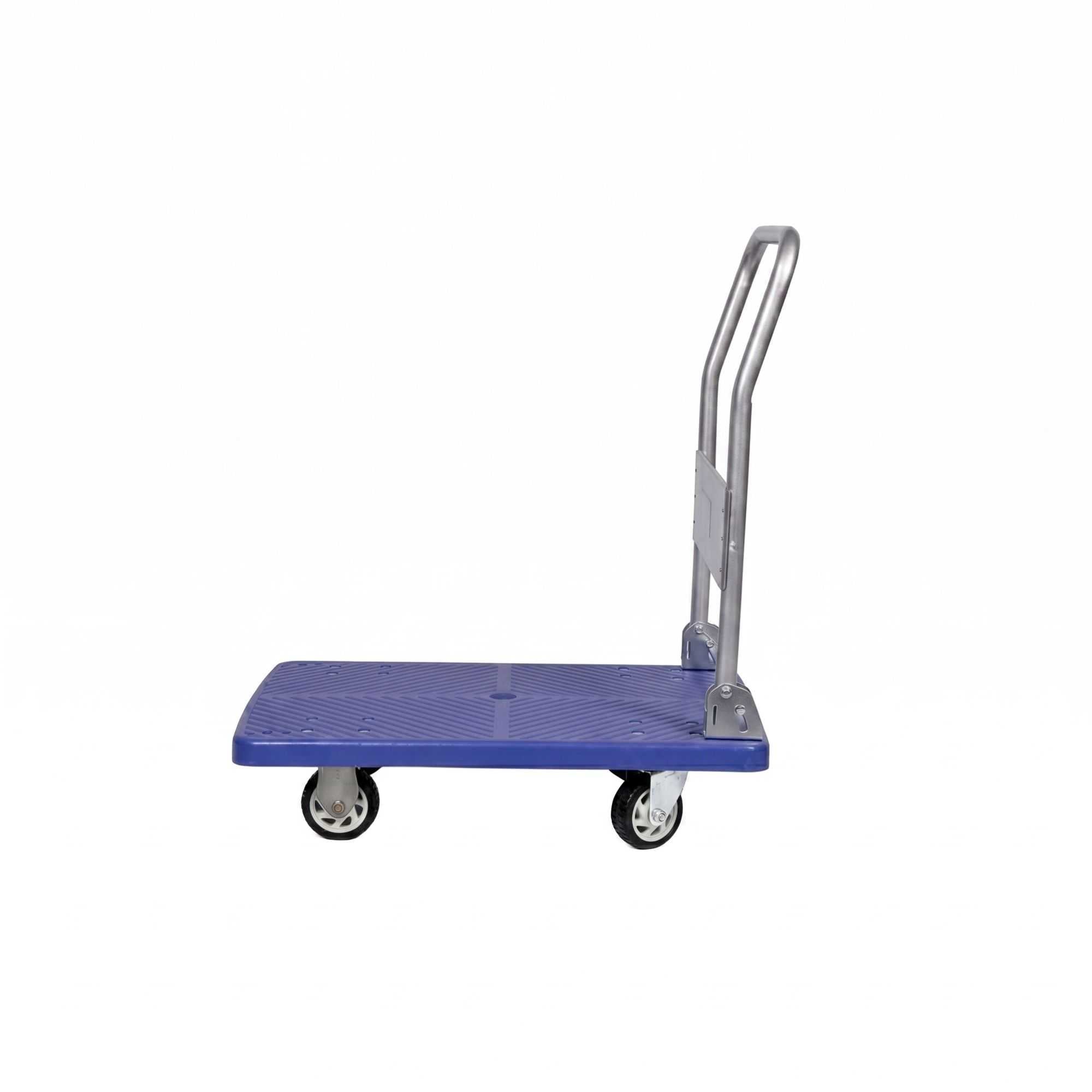 RW Clean Blue Plastic Small Folding Platform Cart - 660 lb Capacity - 31 1/2" x 21" x 32 3/4" - 1 count box