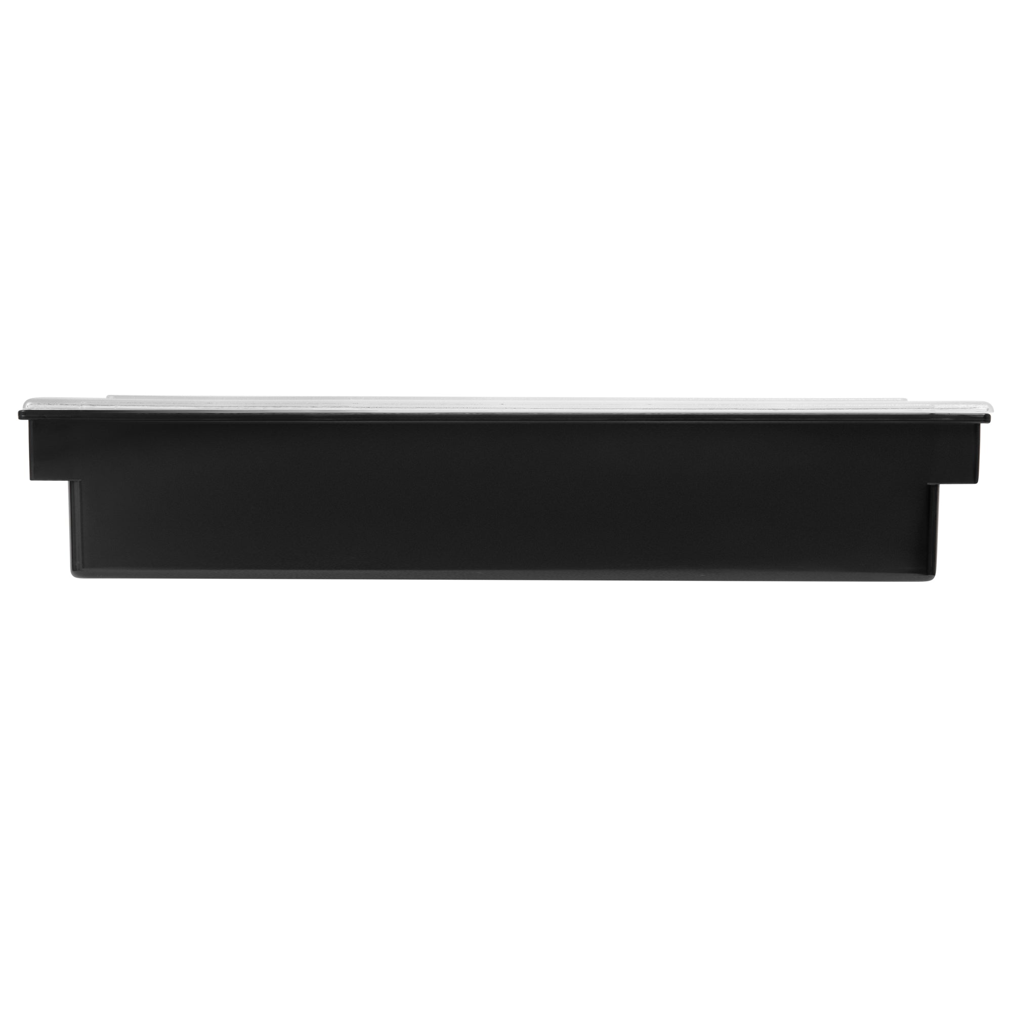 Bar Lux Black Plastic Condiment Caddy - 4 Compartments - 19 1/2" x 6 1/4" x 3 3/4" - 1 count box