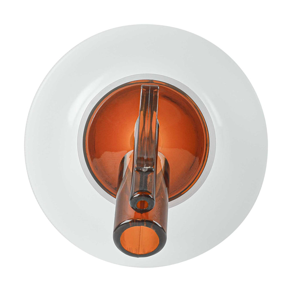 Bar Lux 1 qt Plastic Quick Pour Storage Container Bottle - with Brown Spout and Lid - 3 1/2" x 3 1/2" x 13" - 1 count box