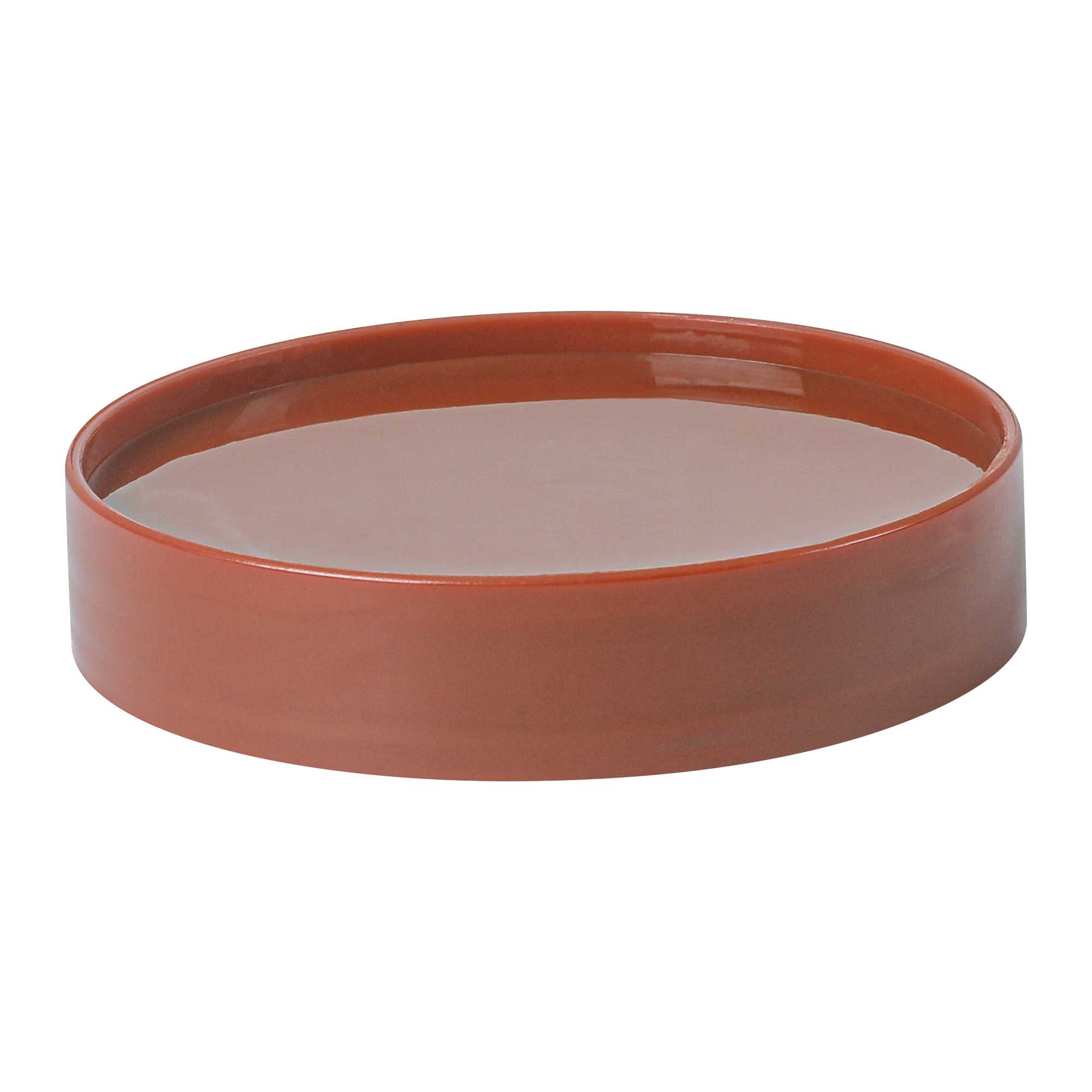Bar Lux 1 qt Plastic Quick Pour Storage Container Bottle - with Brown Spout and Lid - 3 1/2" x 3 1/2" x 13" - 1 count box