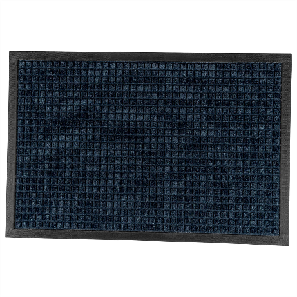 Comfy Feet Blue Heavy-Duty Carpet Floor Mat - Waffle - 36" x 24" - 1 count box