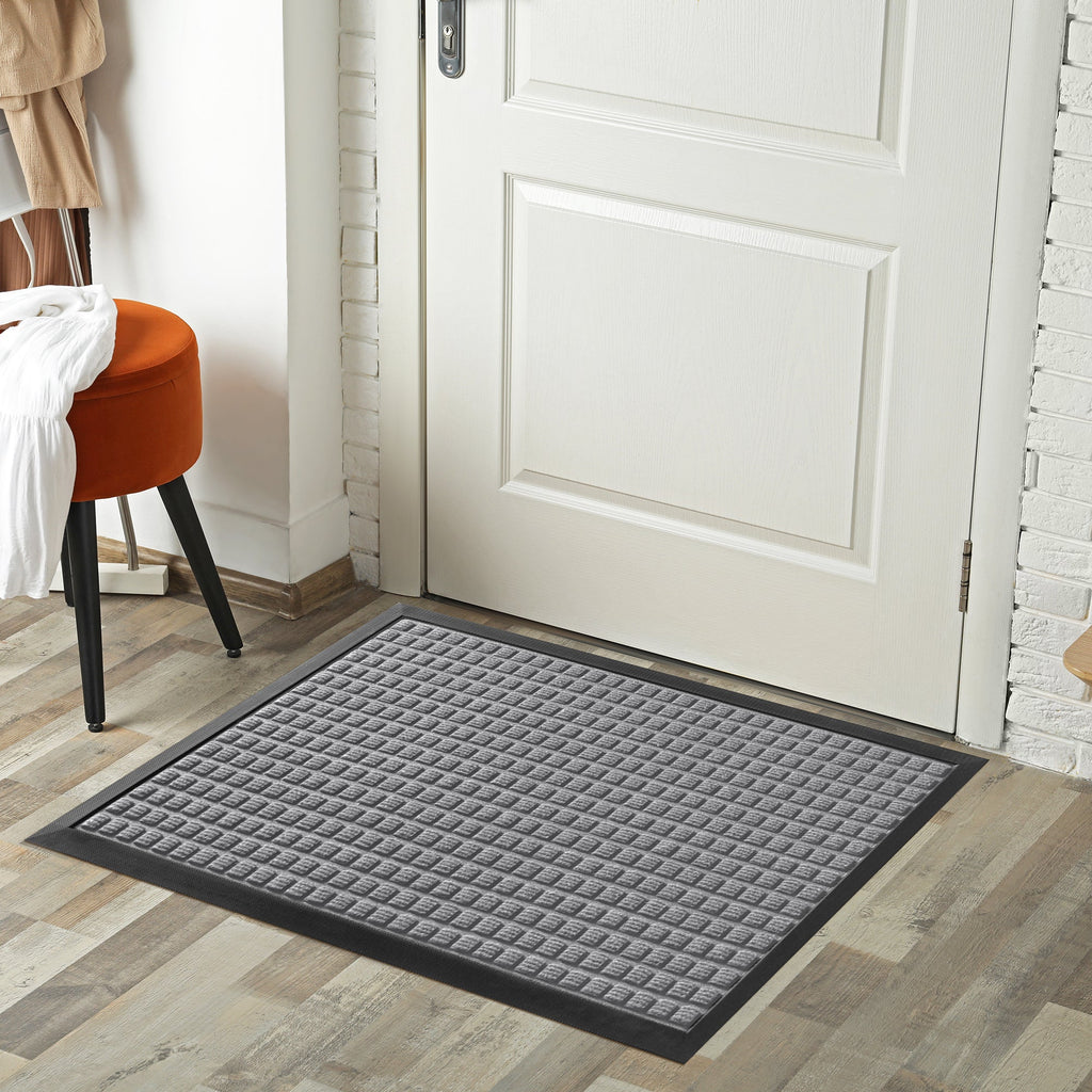 Comfy Feet Gray Heavy-Duty Carpet Floor Mat - Waffle - 36" x 24" - 1 count box