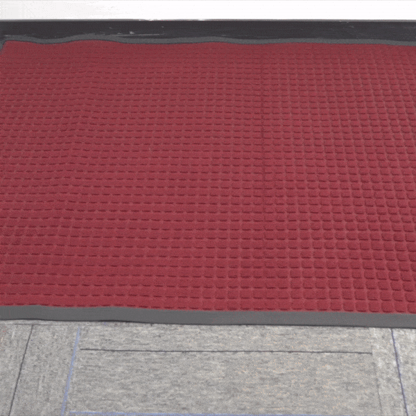 Comfy Feet Burgundy Heavy-Duty Carpet Floor Mat - Waffle - 36" x 24" - 1 count box