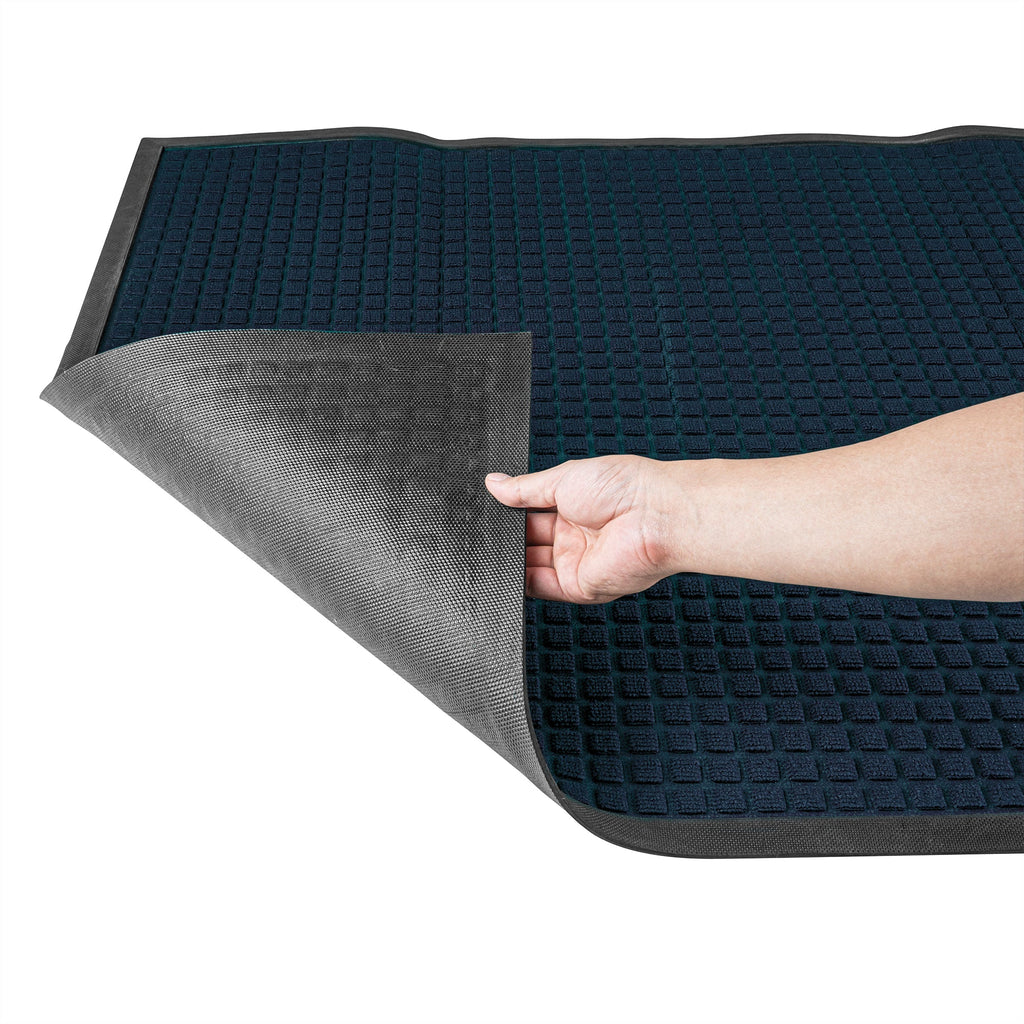 Comfy Feet Blue Heavy-Duty Carpet Floor Mat - Waffle - 60" x 36" - 1 count box