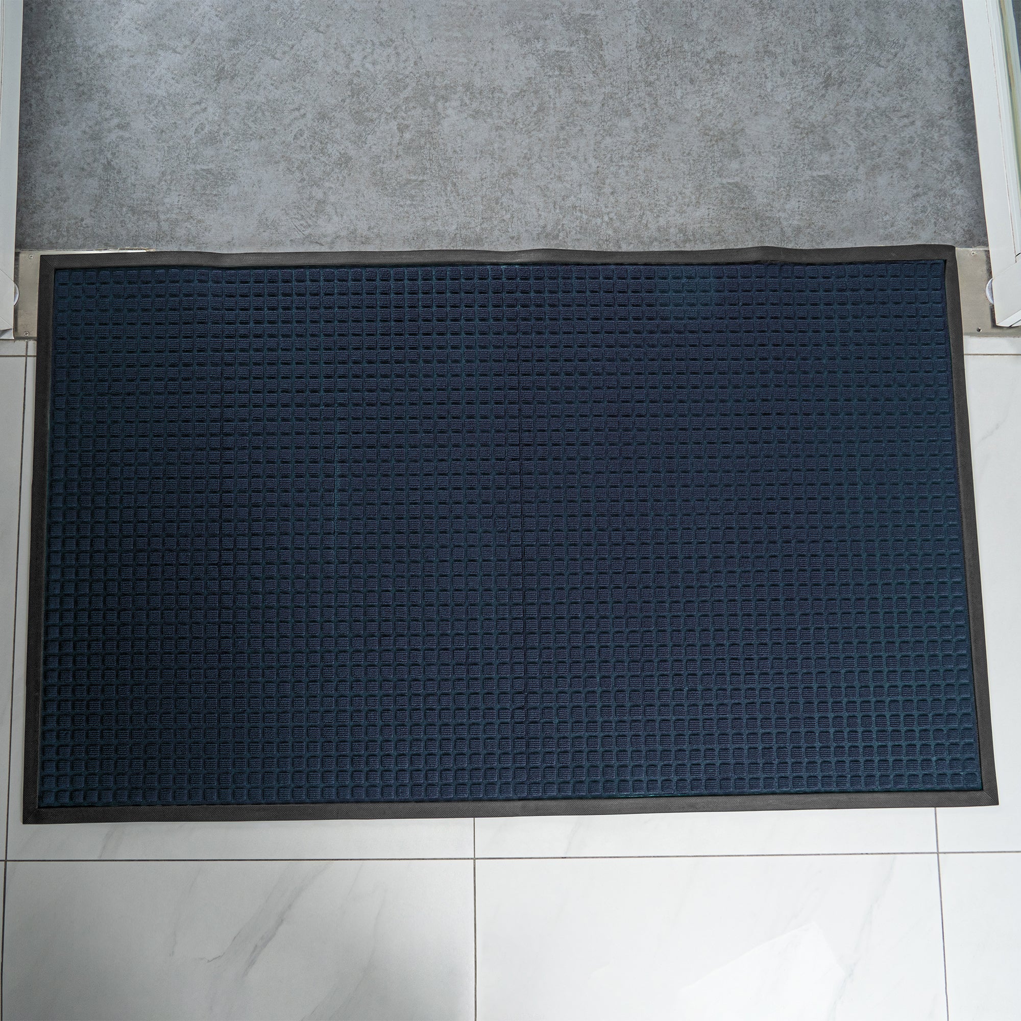 Comfy Feet Blue Heavy-Duty Carpet Floor Mat - Waffle - 60" x 36" - 1 count box