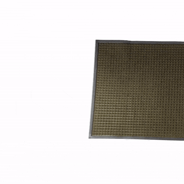 Comfy Feet Brown Heavy-Duty Carpet Floor Mat - Waffle, heavy-duty - 60" x 36" - 1 count box