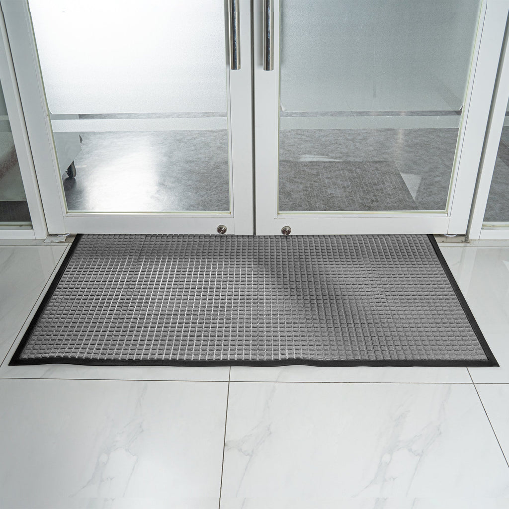 Comfy Feet Gray Heavy-Duty Carpet Floor Mat - Waffle - 60" x 36" - 1 count box