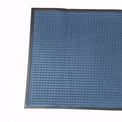 Comfy Feet Light Blue Heavy-Duty Carpet Floor Mat - Waffle - 60" x 36" - 1 count box