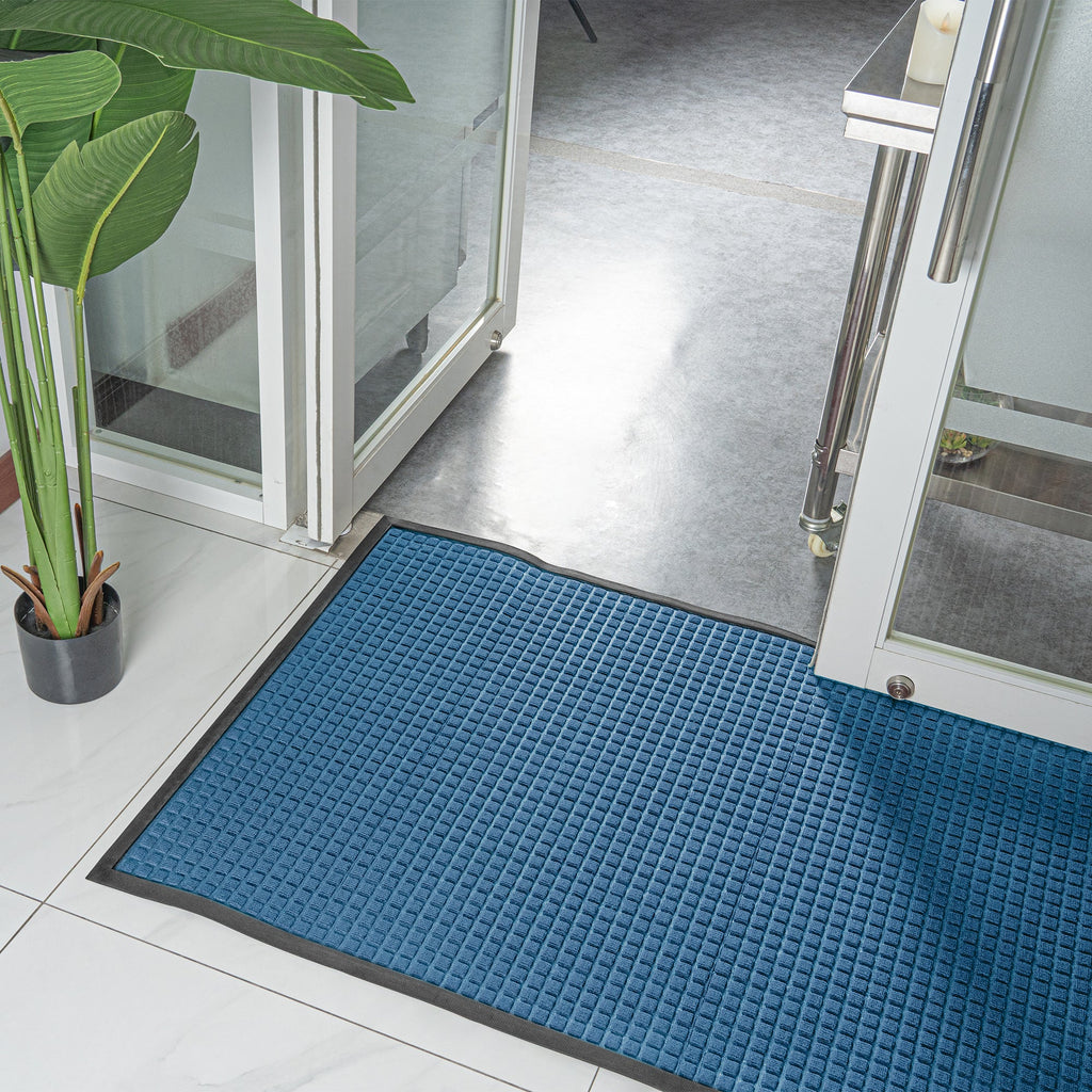 Comfy Feet Light Blue Heavy-Duty Carpet Floor Mat - Waffle - 60" x 36" - 1 count box