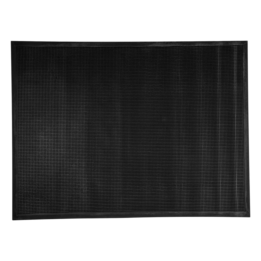 Comfy Feet Black Rubber Floor Mat - Non-Slip - 48" x 36" - 1 count box