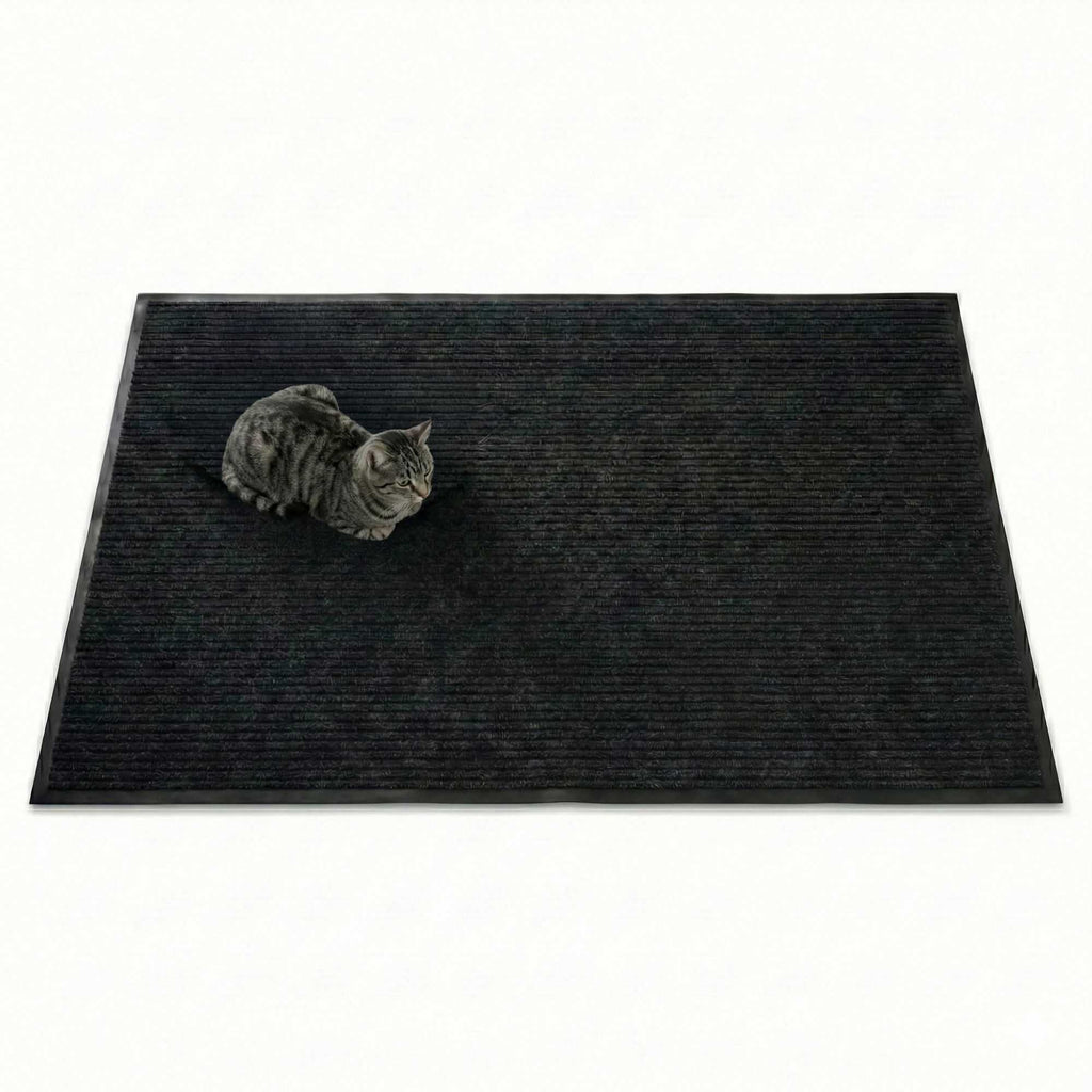 Comfy Feet Black Carpet Floor Mat - Ribbed - 60" x 36" - 1 count box