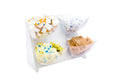 Met Lux Condiment Holder - White, Steel - 4 Clear Bins - 15 1/2" x 10" x 10 1/2" - 1 count box