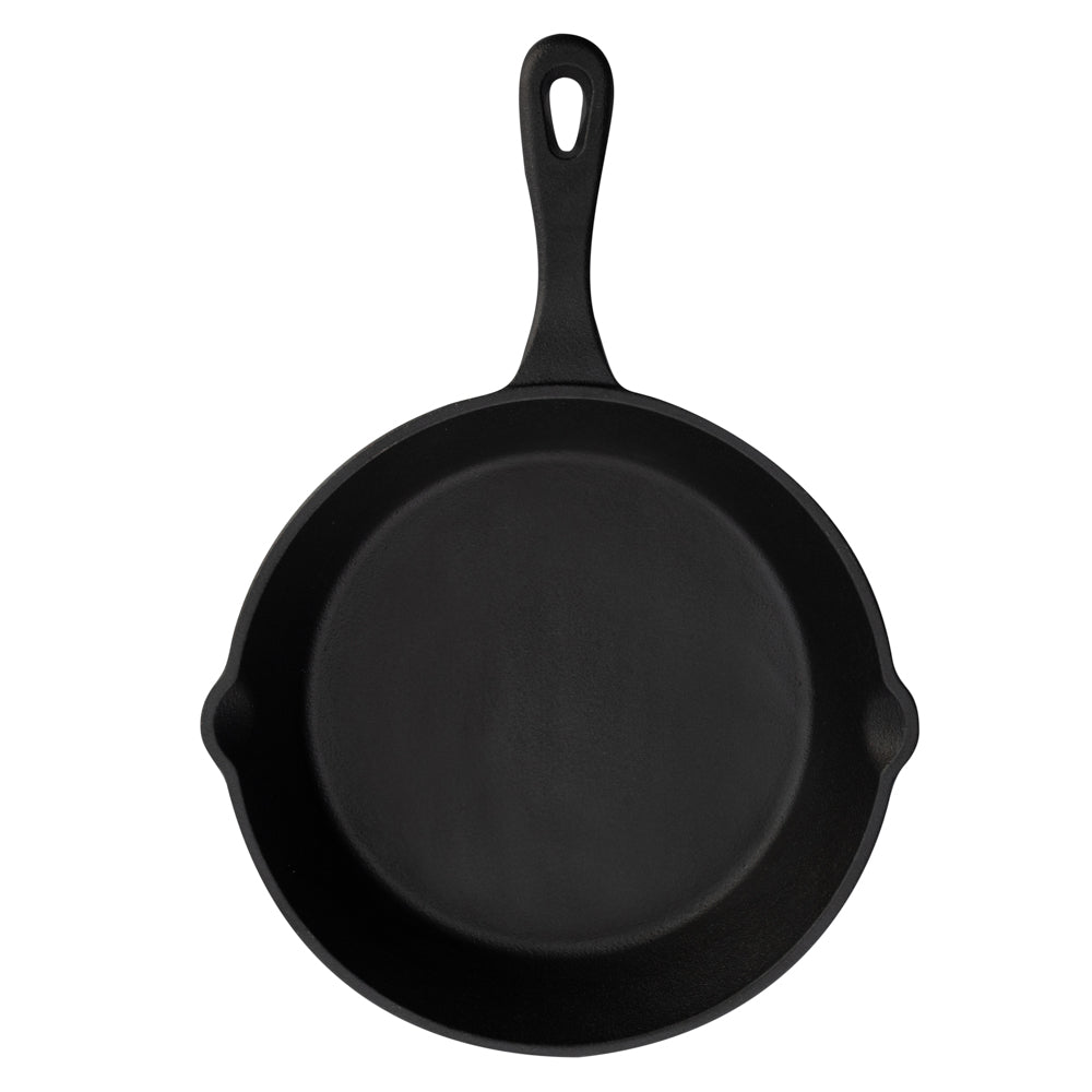 Met Lux Round Black Cast Iron 8" Fry Pan - Pre-seasoned - 1 count box