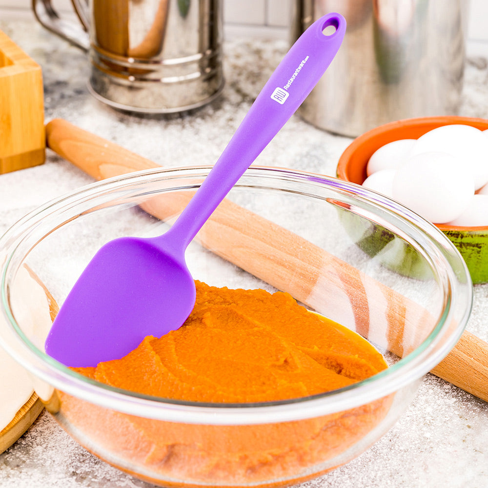 Pastry tek Purple Silicone Spatula - Spoon-Shaped - 10 1/2" - 1 count box