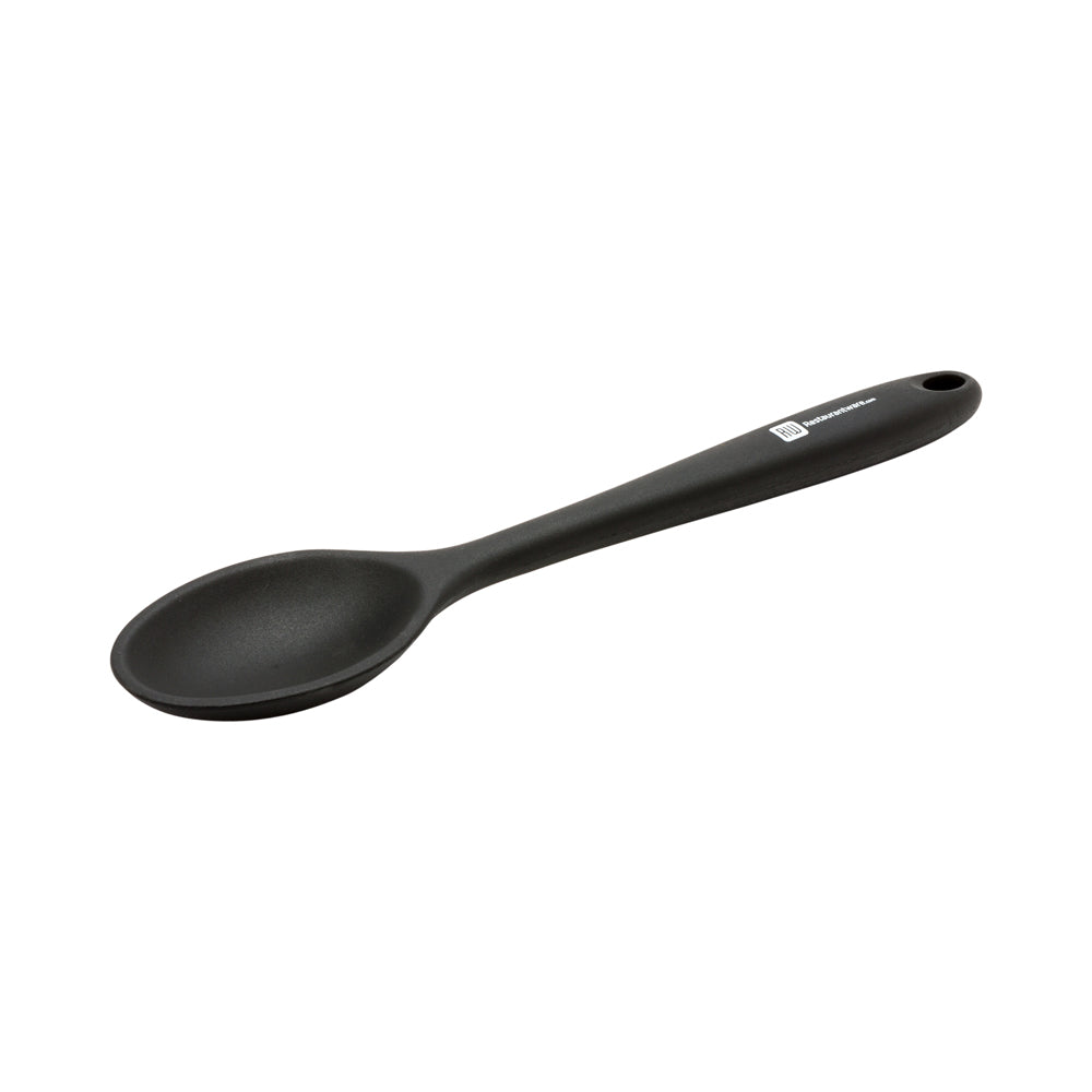 Pastry tek Black Silicone Mixing Spoon - 10 1/2" x 2 1/4" x 3/4" - 1 count box
