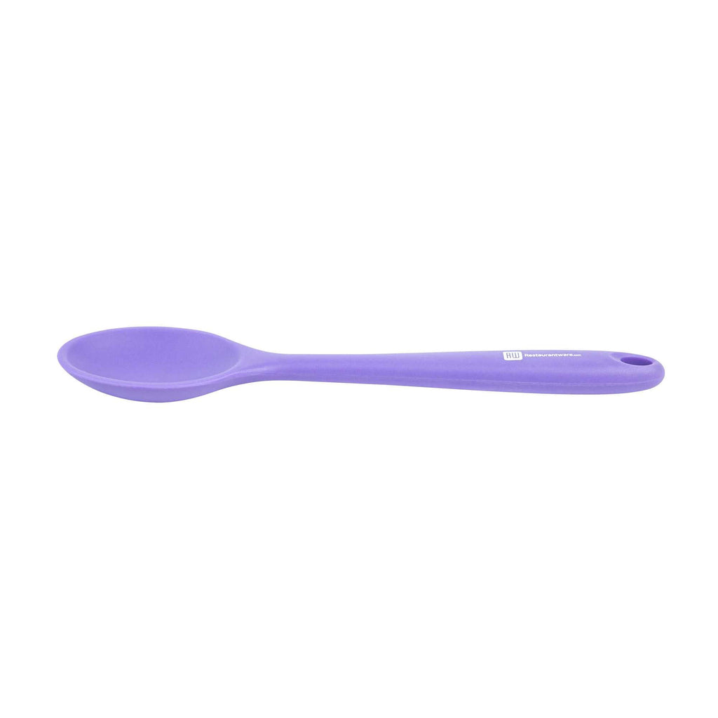 Pastry tek Purple Silicone Mixing Spoon - 10 1/2" x 2 1/4" x 3/4" - 1 count box