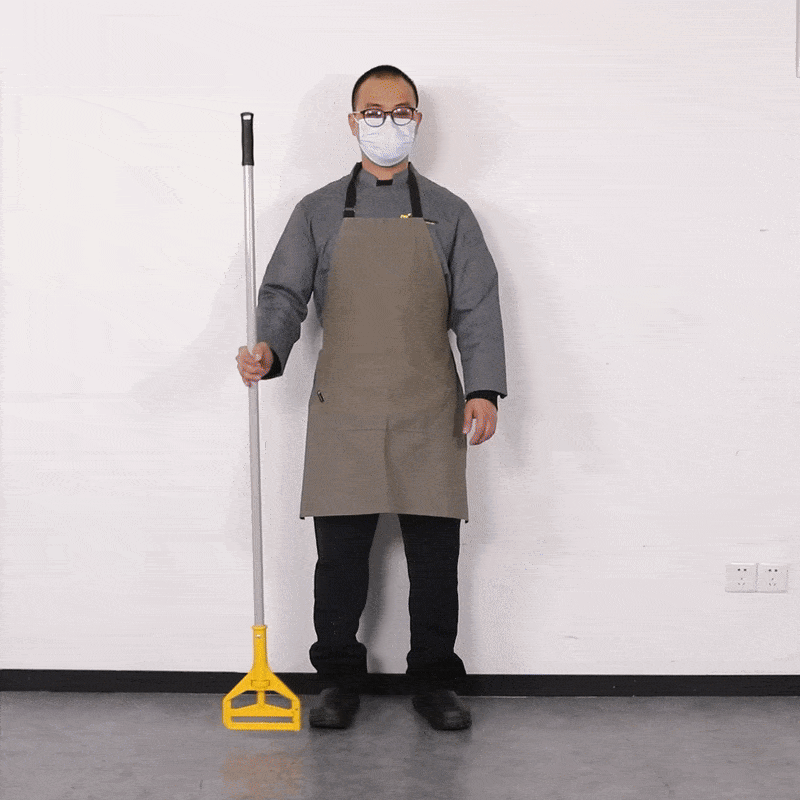 RW Clean Gray Iron Wet Mop Handle - 61" x 7 1/2" x 1 1/2" - 1 count box