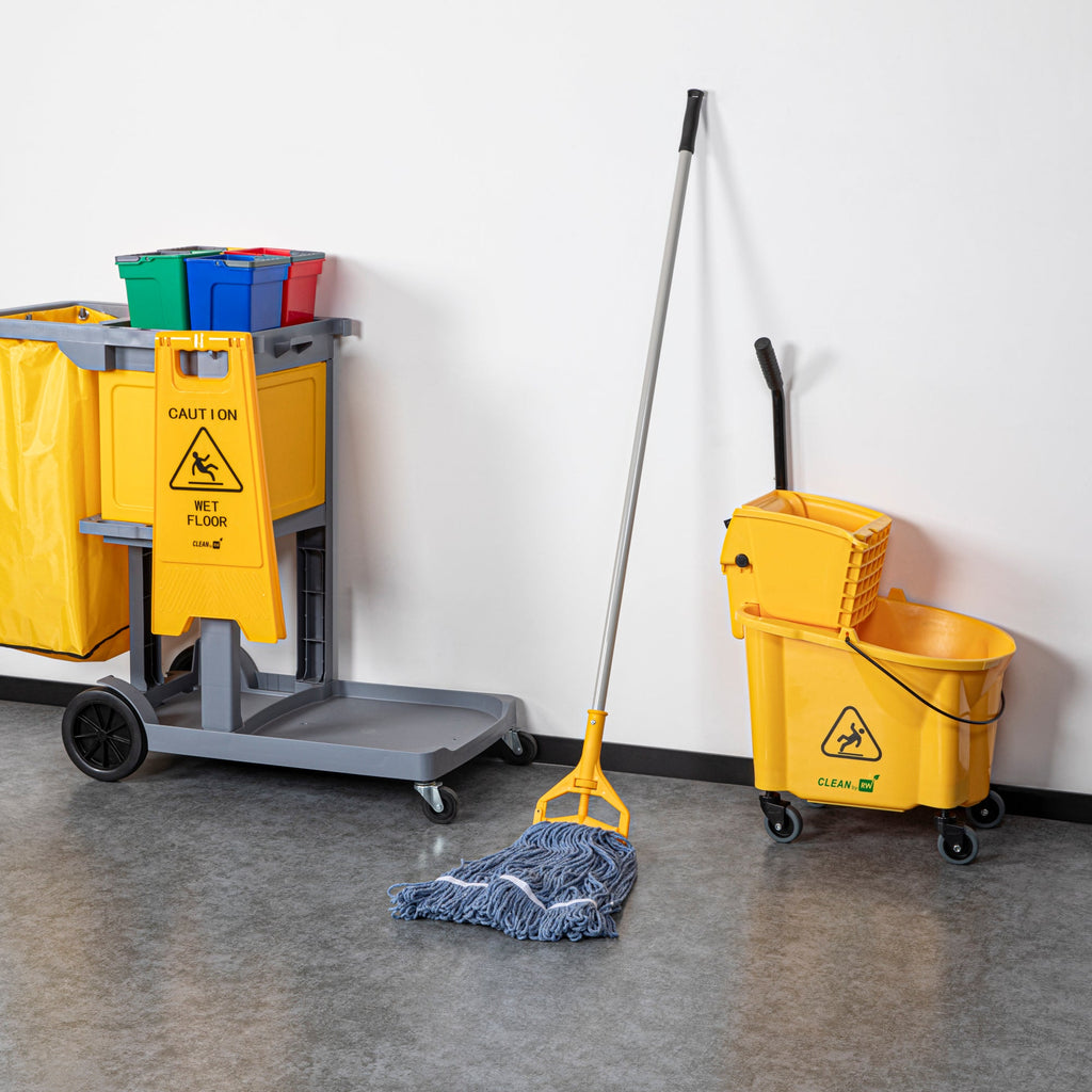 RW Clean Gray Iron Wet Mop Handle - 61" x 7 1/2" x 1 1/2" - 1 count box