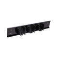 RW Clean Black Mop / Broom Holder - 3 Slots, Wall Mount - 17 3/4" - 1 count box