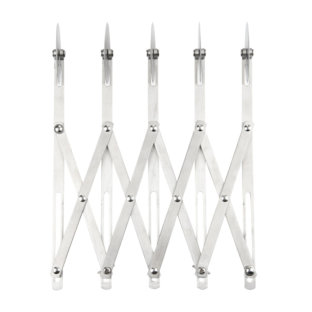 Met Lux Stainless Steel 5-Wheel Pastry Cutter - 2 1/4" Blades - 9 1/2" x 9 1/2" x 2 1/4" - 1 count box