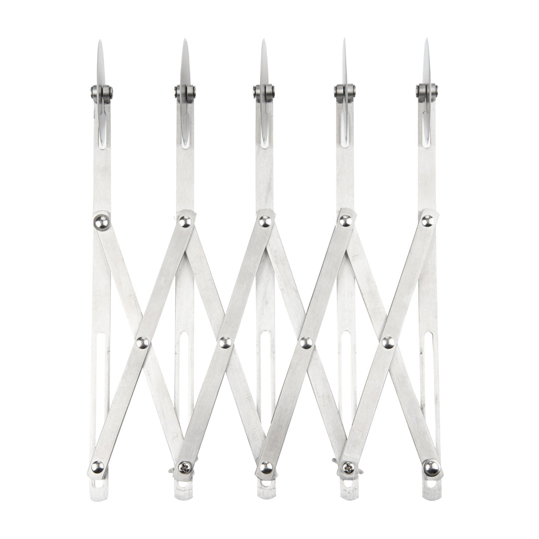 Met Lux Stainless Steel 5-Wheel Pastry Cutter - 2 1/4" Blades - 9 1/2" x 9 1/2" x 2 1/4" - 1 count box