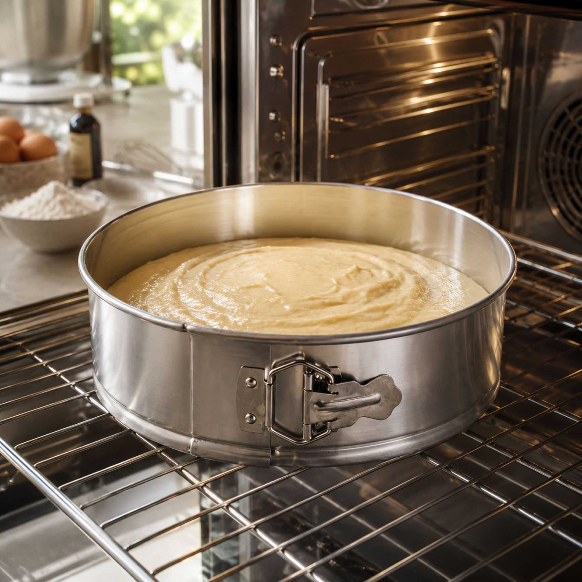Met Lux 10" Silver Aluminum Springform Cake Pan - 10" x 10" x 3" - 1 count box
