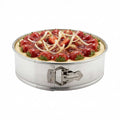 Met Lux 12" Silver Aluminum Springform Cake Pan - 12" x 12" x 3" - 1 count box