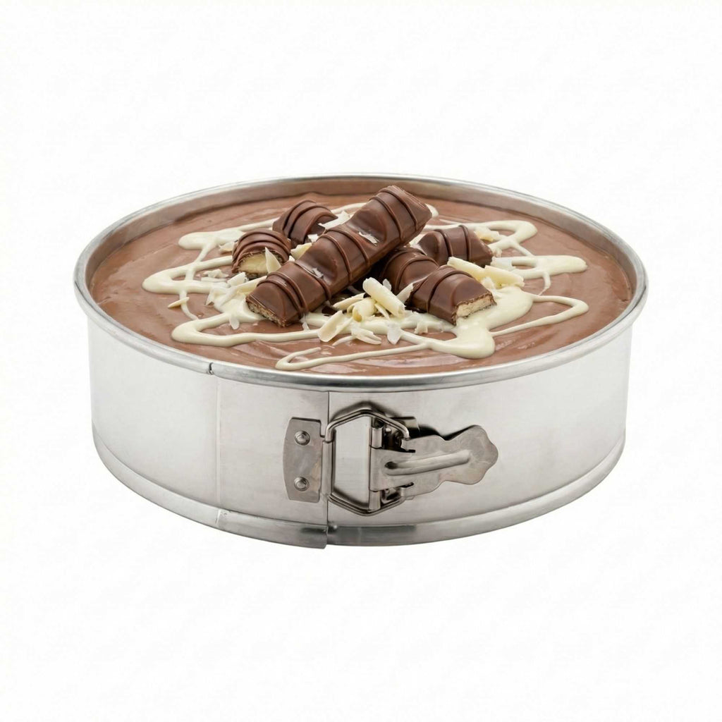 Met Lux 12" Silver Aluminum Springform Cake Pan - 12" x 12" x 3" - 1 count box