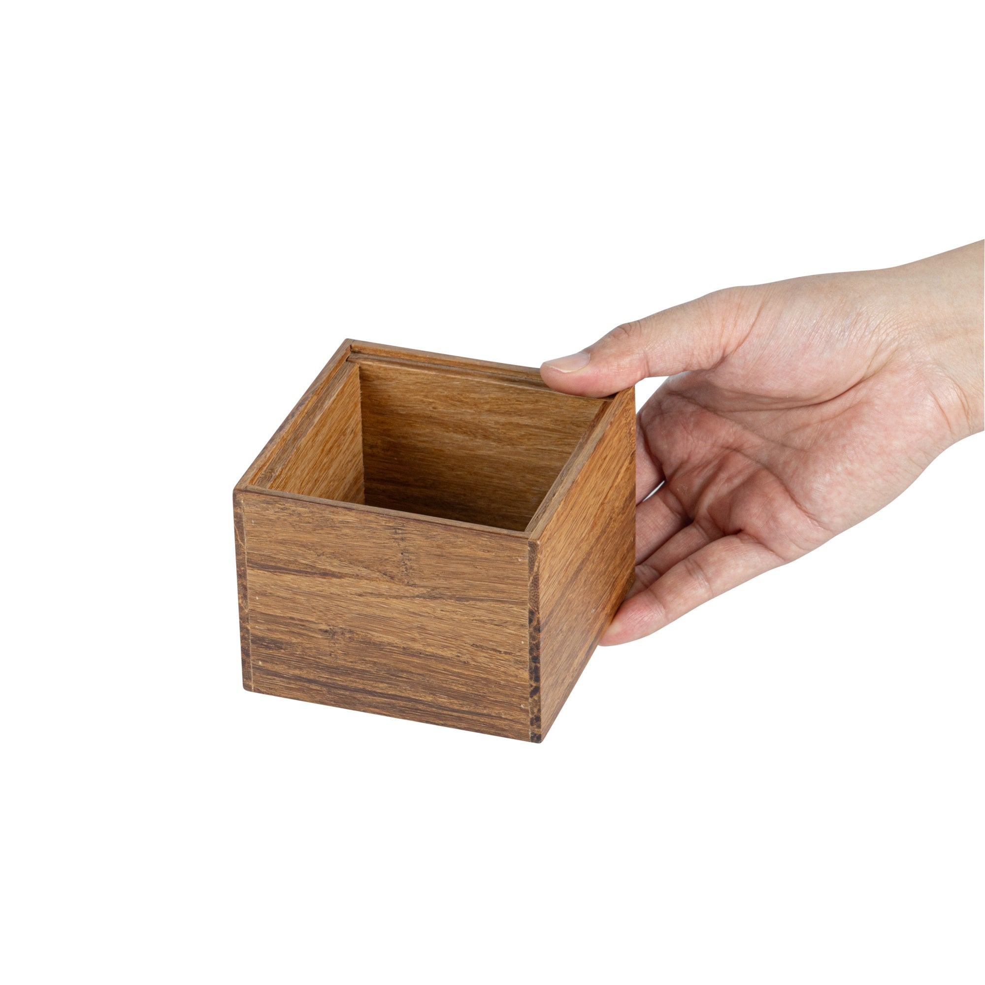Eco Display Natural Bamboo Condiment Rack Box - 4" x 4" x 3 1/4" - 1 count box