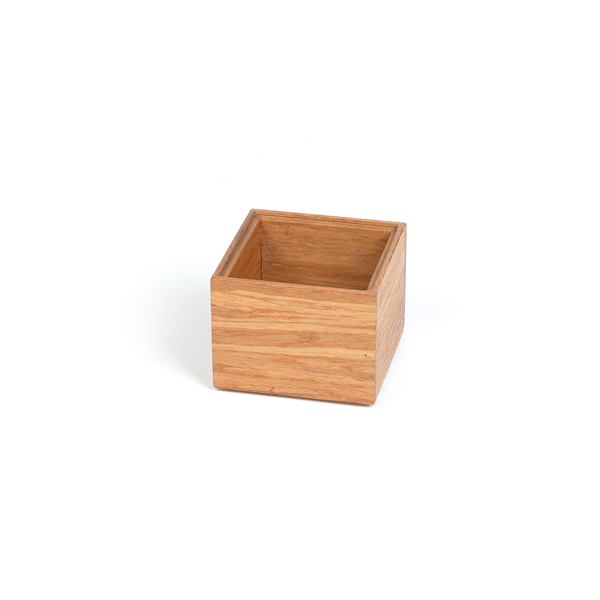 Eco Display Natural Bamboo Condiment Rack Box - 4" x 4" x 3 1/4" - 1 count box