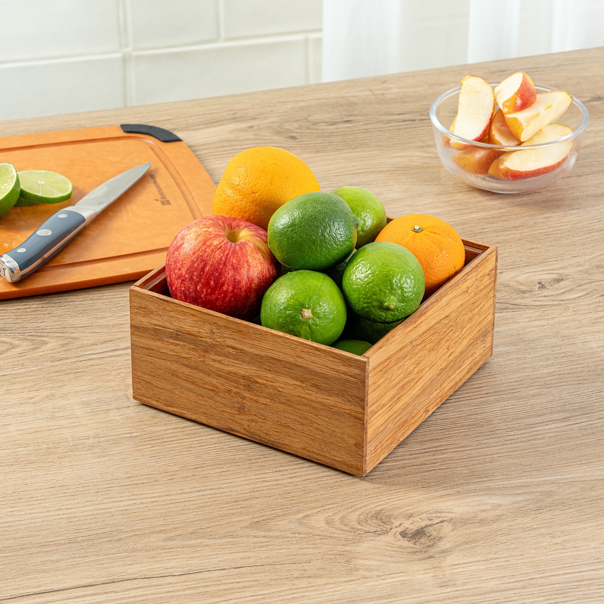 Eco Display Natural Bamboo Condiment Rack Deep Box - 6 1/2" x 6 1/2" x 3 1/4" - 1 count box