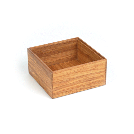 Eco Display Natural Bamboo Condiment Rack Deep Box - 6 1/2" x 6 1/2" x 3 1/4" - 1 count box