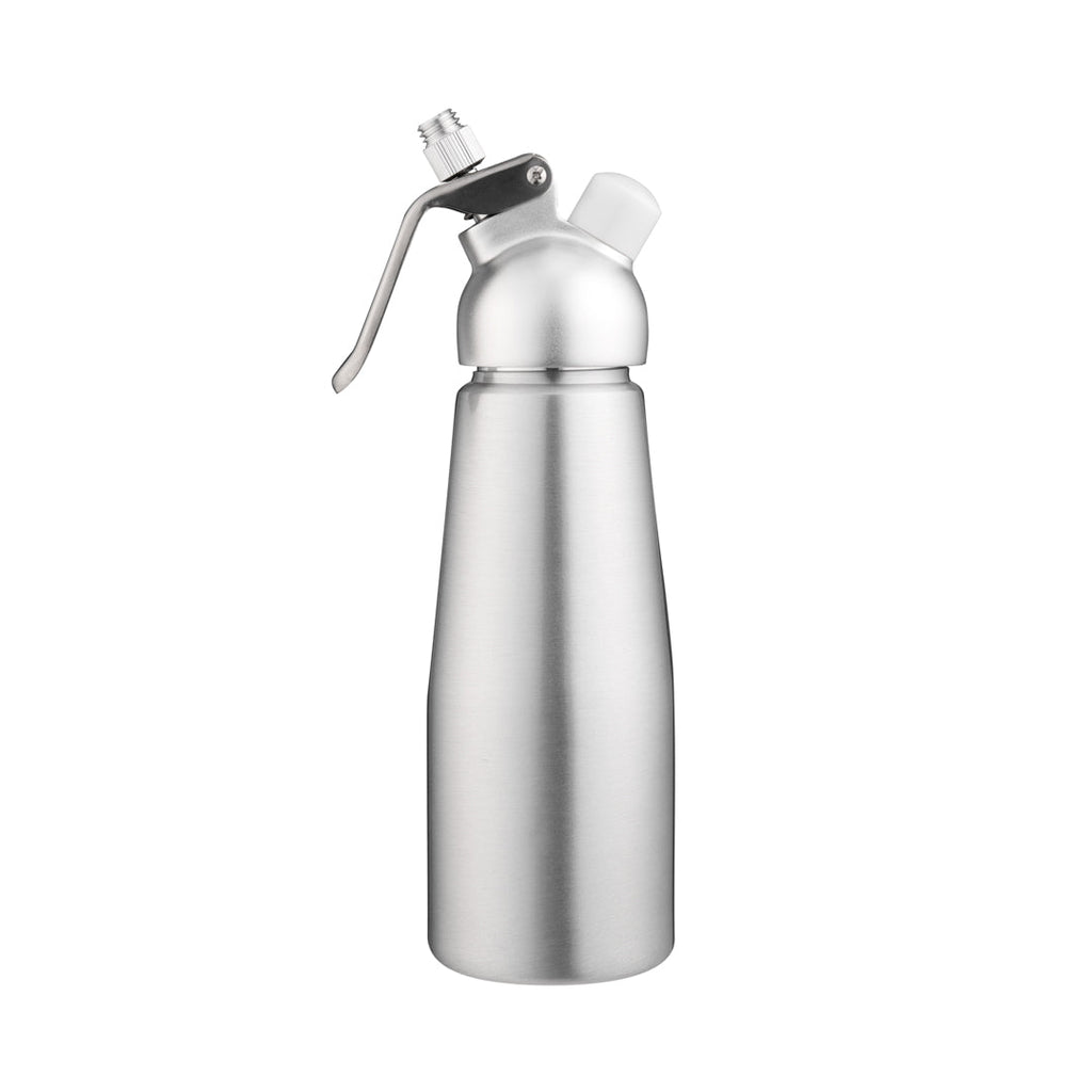 Whip Tek 0.5L Aluminum Whipped Cream Dispenser - with 3 Plastic Decorator Tips - 1 count box